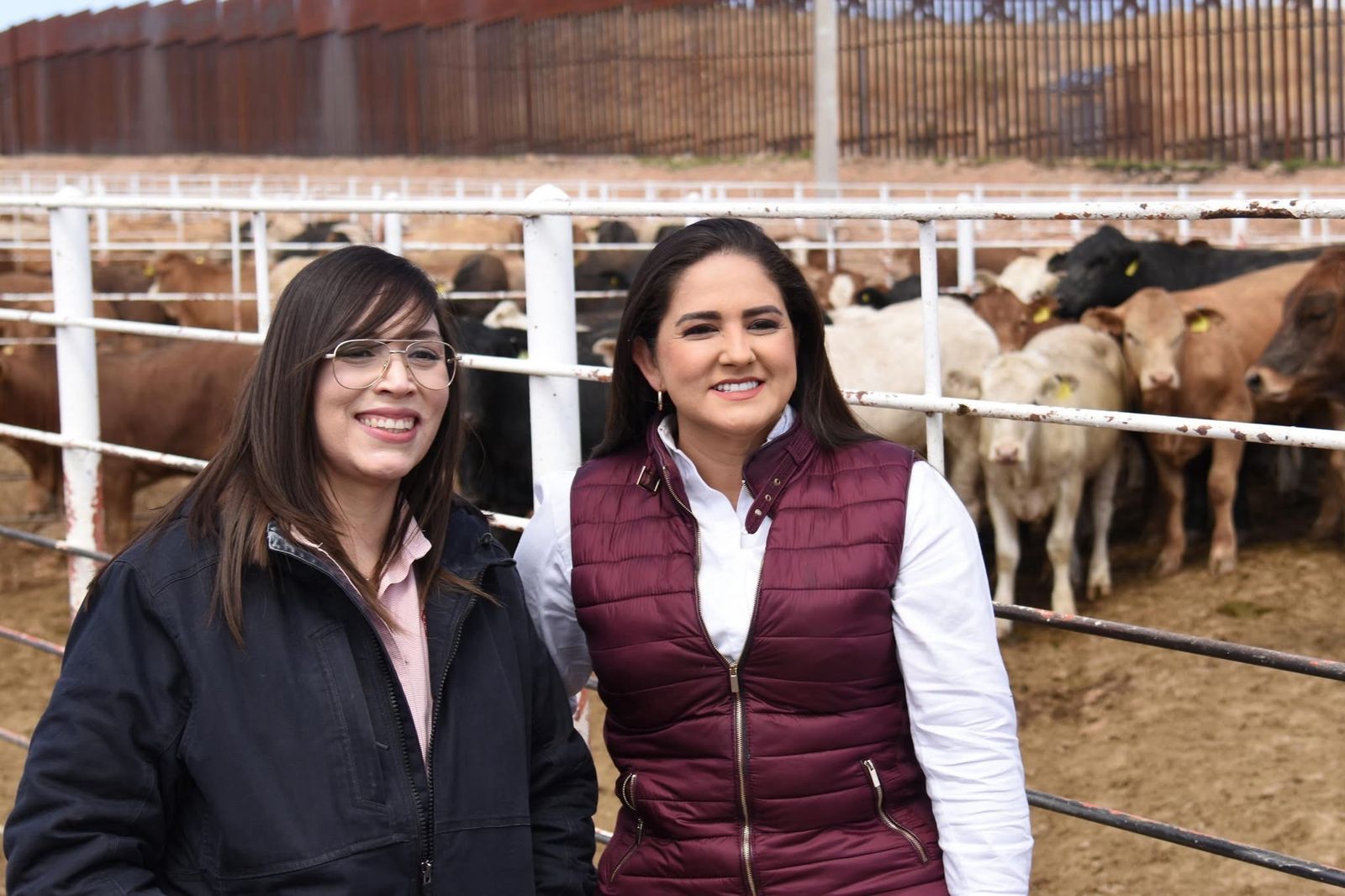 La titular de la Sagarhpa, Celida López Cárdenas, supervisó el trabajo en la estación cuarentenaria de Nogales, donde se garantiza la sanidad del ganado de exportación.